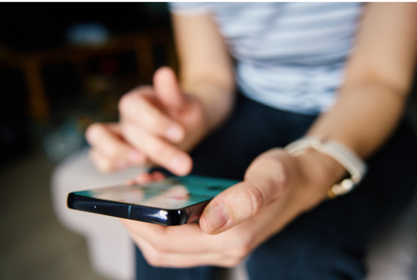 a person scrolls their phone
